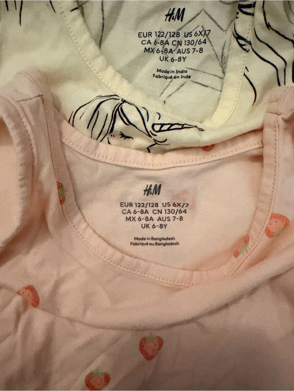 (Size 6x/7) H&M Girls 2pack sleeves jersey dresses